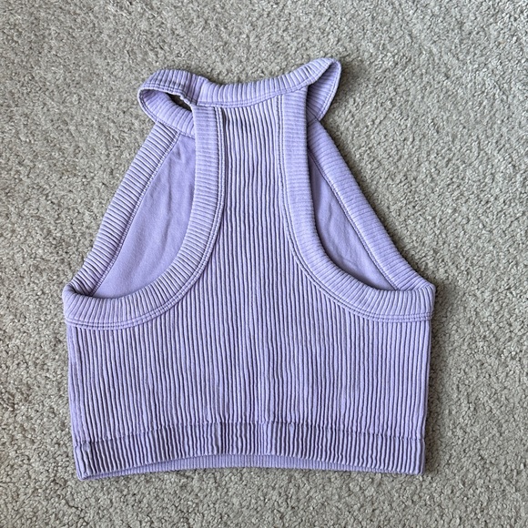 Aerie Lavender Ribbed Halter Tank - Picture 3 of 5
